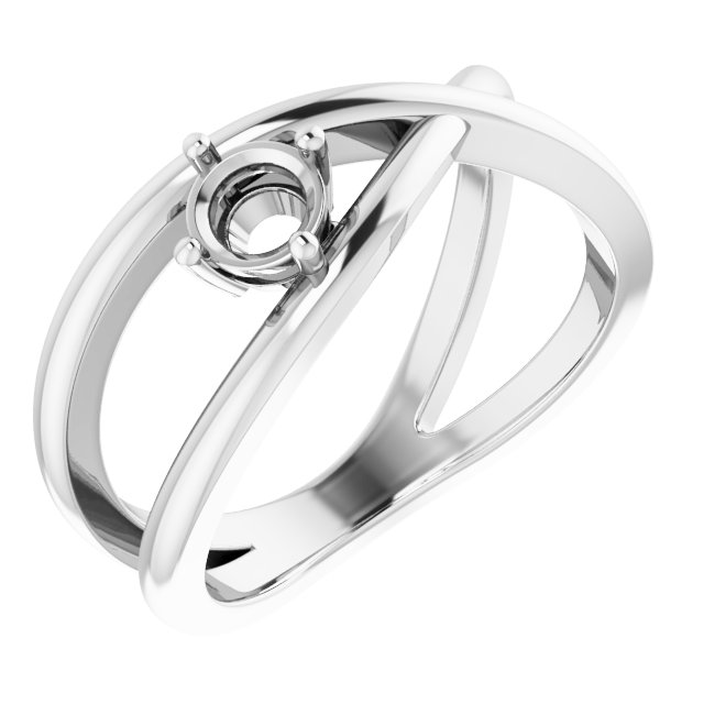 Solitaire Criss-Cross Ring