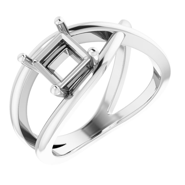 Solitaire Criss-Cross Ring