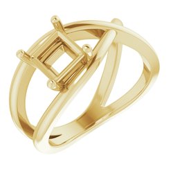 Solitaire Criss-Cross Ring