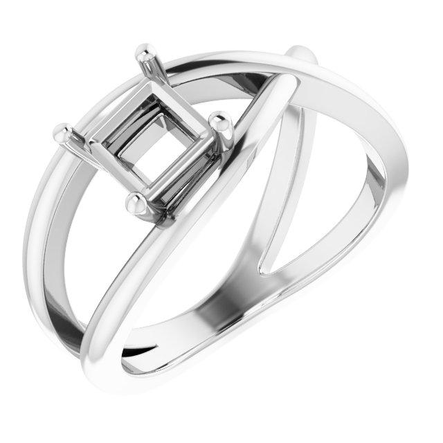 Solitaire Criss-Cross Ring