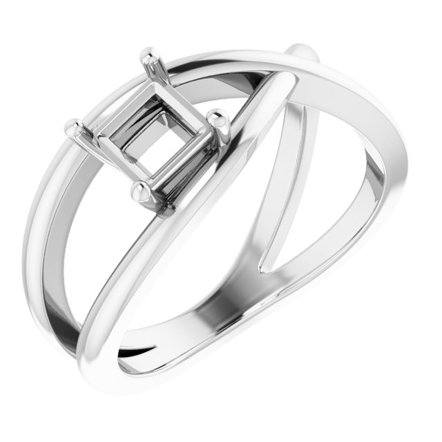 Solitaire Criss-Cross Ring