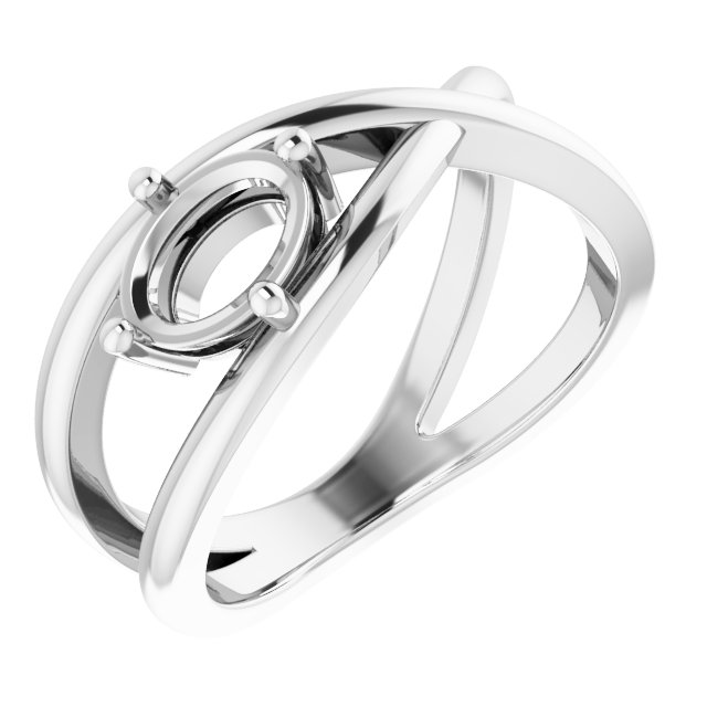 Solitaire Criss-Cross Ring