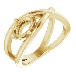 Solitaire Criss-Cross Ring