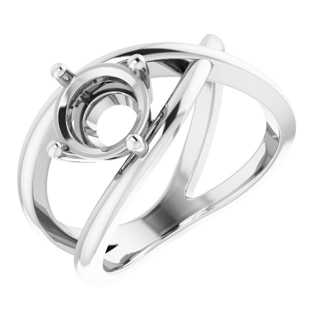 Solitaire Criss-Cross Ring