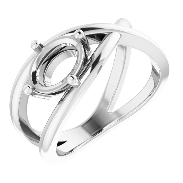 Solitaire Criss-Cross Ring