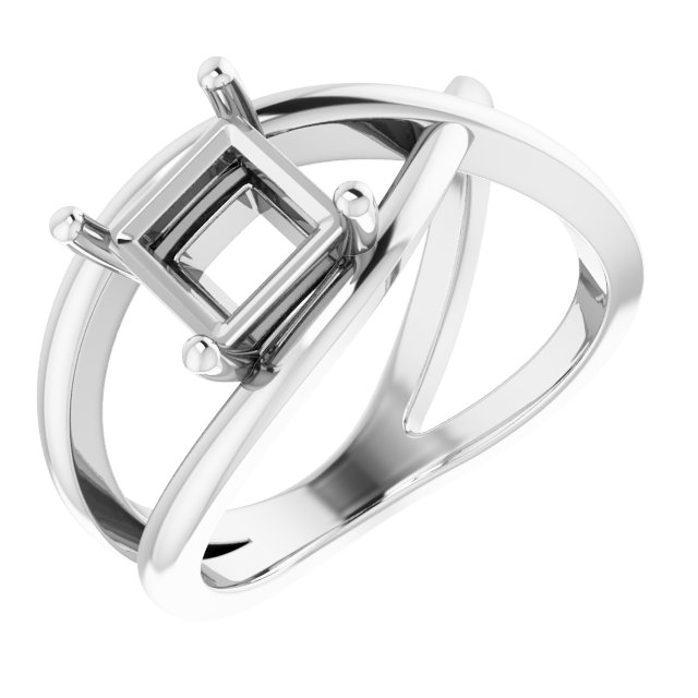 Solitaire Criss-Cross Ring