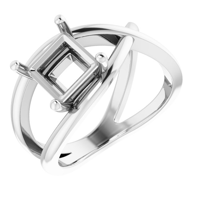 Solitaire Criss-Cross Ring