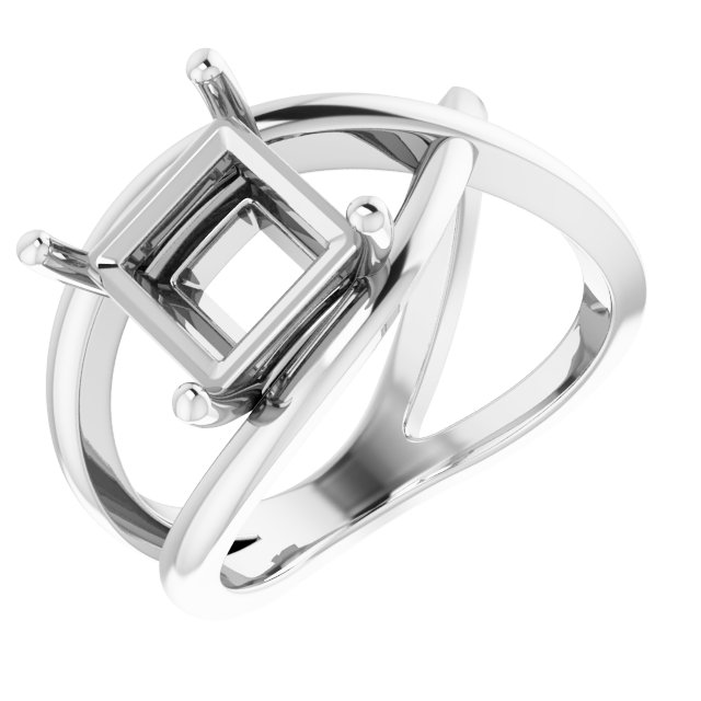 Solitaire Criss-Cross Ring
