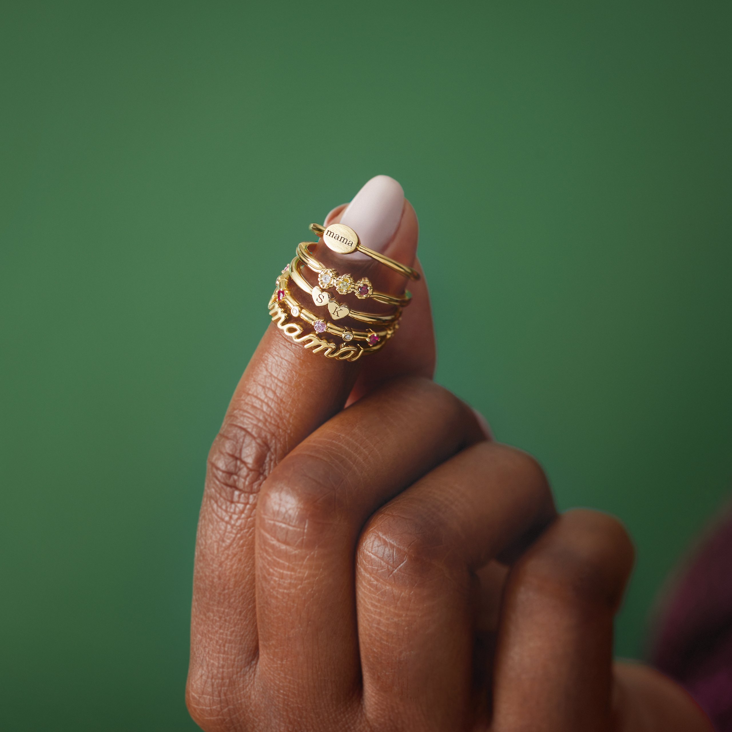 Sterling Silver Mama Ring 