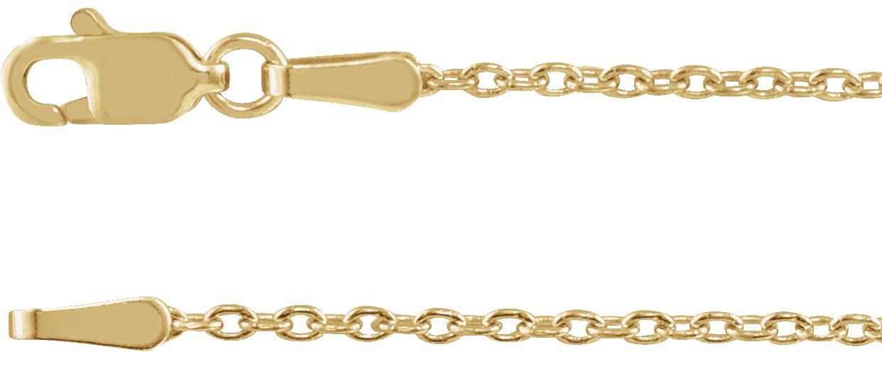 14K Yellow 1.45 mm Cable 20" Chain