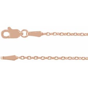14K Rose 1.45 mm Cable 24" Chain