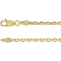 14K Yellow 2.5 mm Diamond-Cut Cable 7
