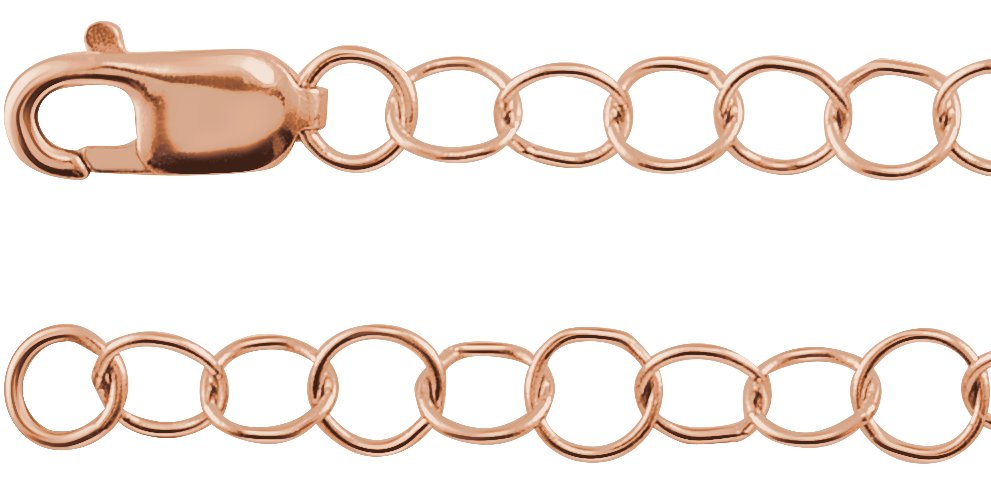 Stuller 18 Inch 14kt Rose Gold Filled Solid Cable Chain