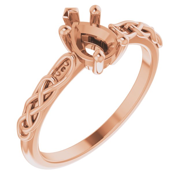 Accented Celtic-Inspired Engagement Ring or Band