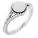 Sterling Silver 8.7 mm Engravable Beaded Signet Ring