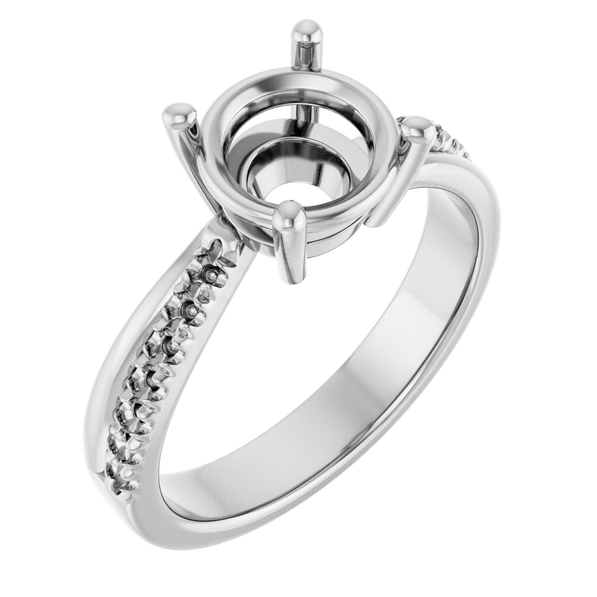 Accented Engagement Ring