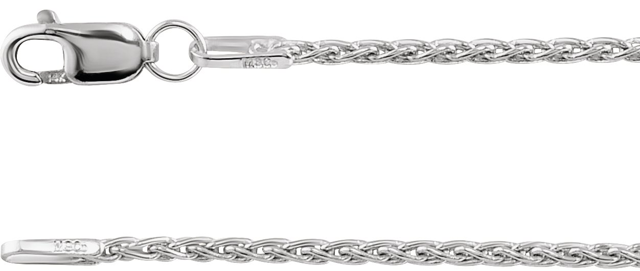 Sterling Silver 1.25 mm Wheat 16" Chain