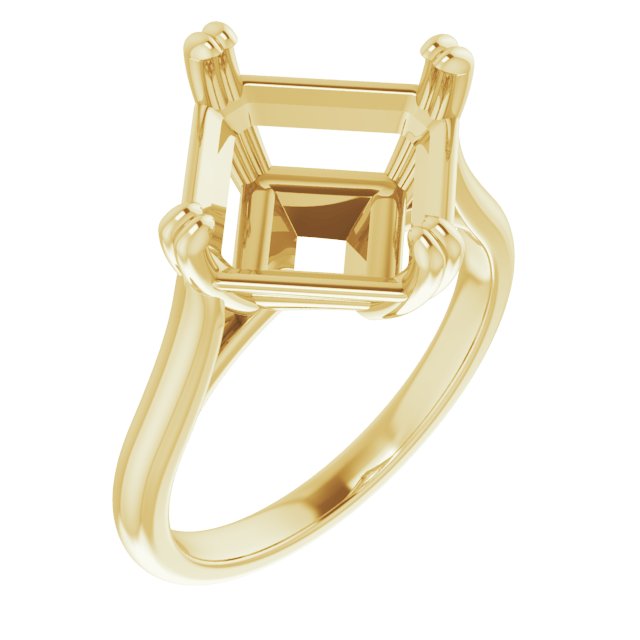 Double Claw-Prong Solitaire Engagement Ring