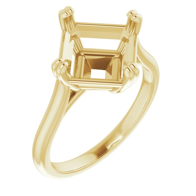 Double Claw-Prong Solitaire Engagement Ring