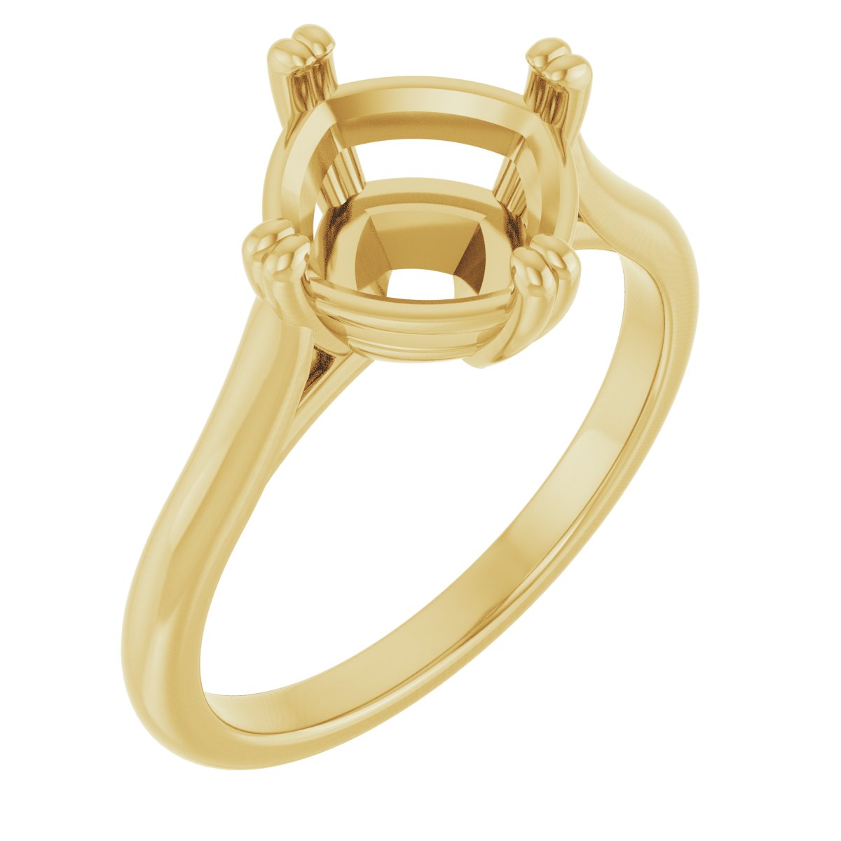 Double Claw-Prong Solitaire Engagement Ring