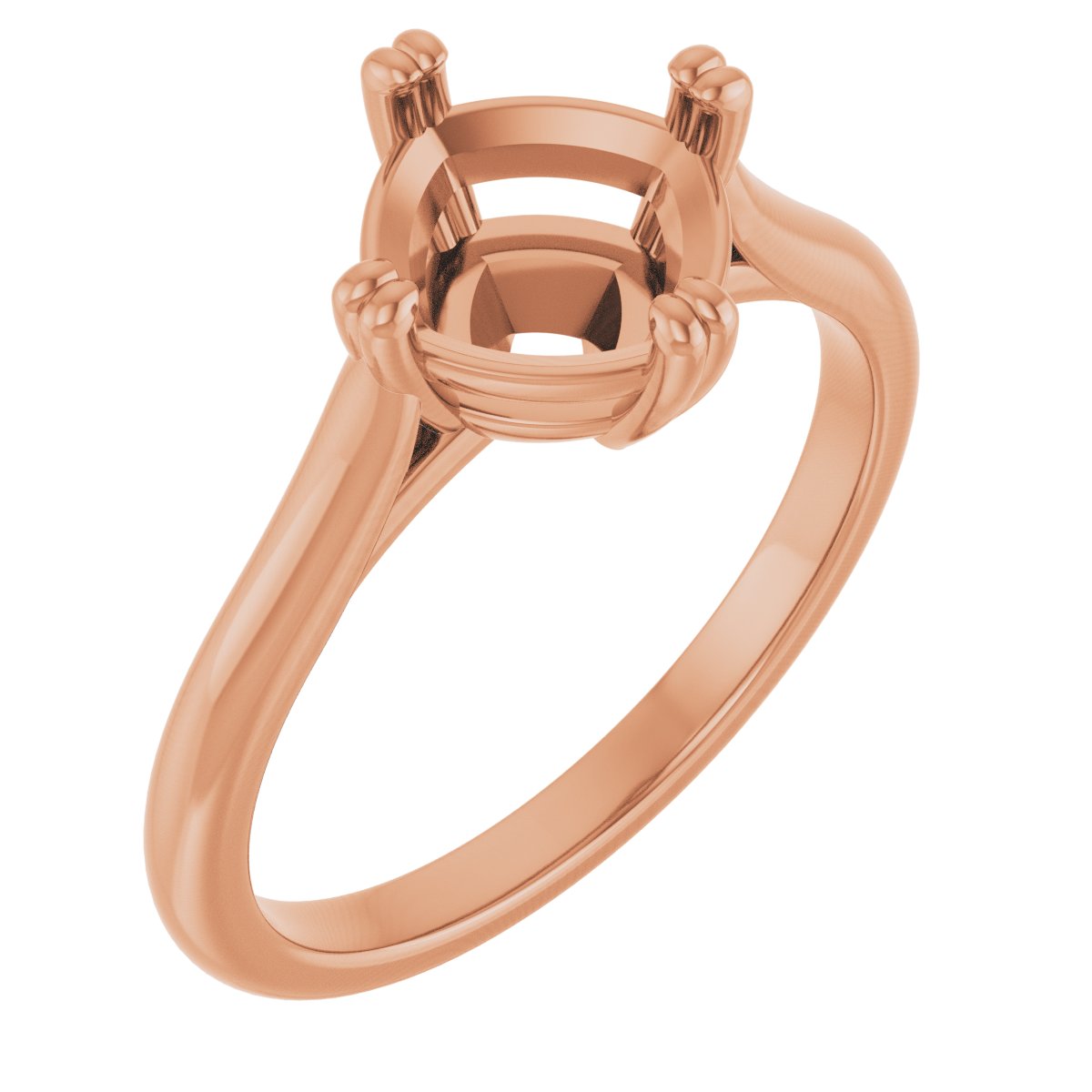 Double Claw-Prong Solitaire Engagement Ring