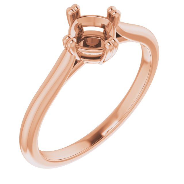 Double Claw-Prong Solitaire Engagement Ring