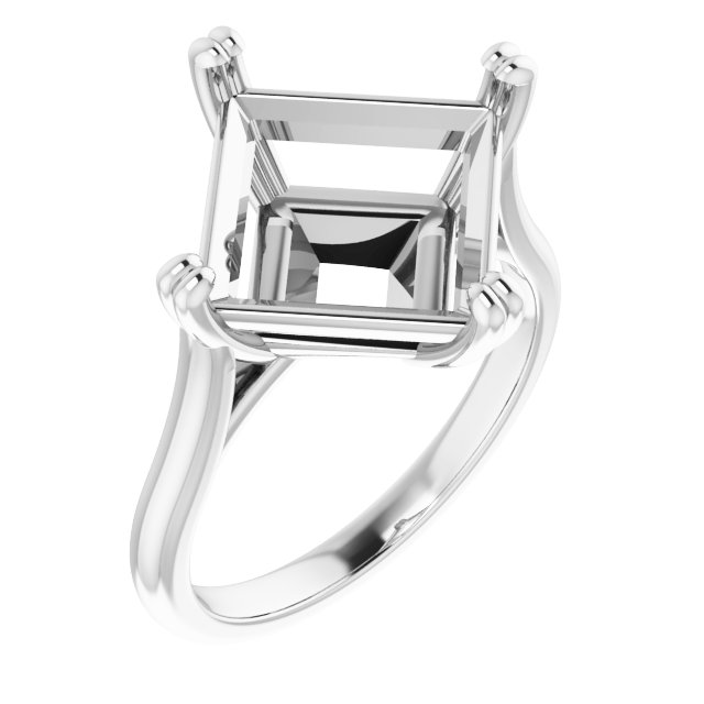 Double Claw-Prong Solitaire Engagement Ring