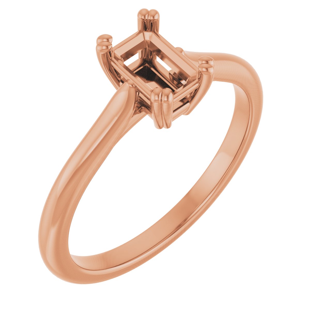 Double Claw-Prong Solitaire Engagement Ring