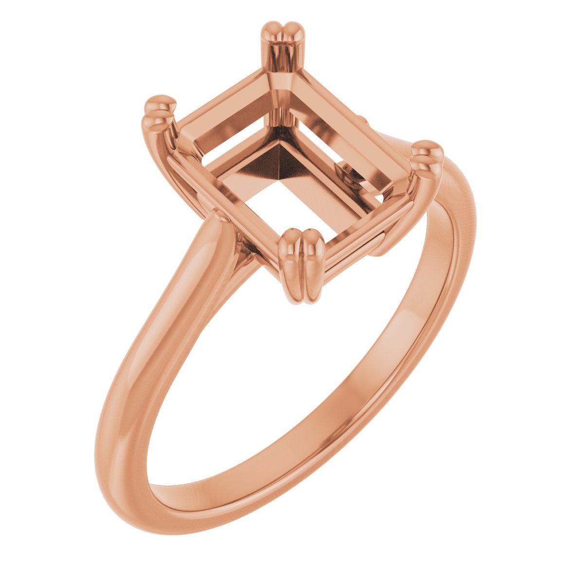 Double Claw-Prong Solitaire Engagement Ring