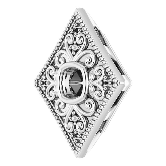 9x7 mm Oval Pendant Mounting view 2