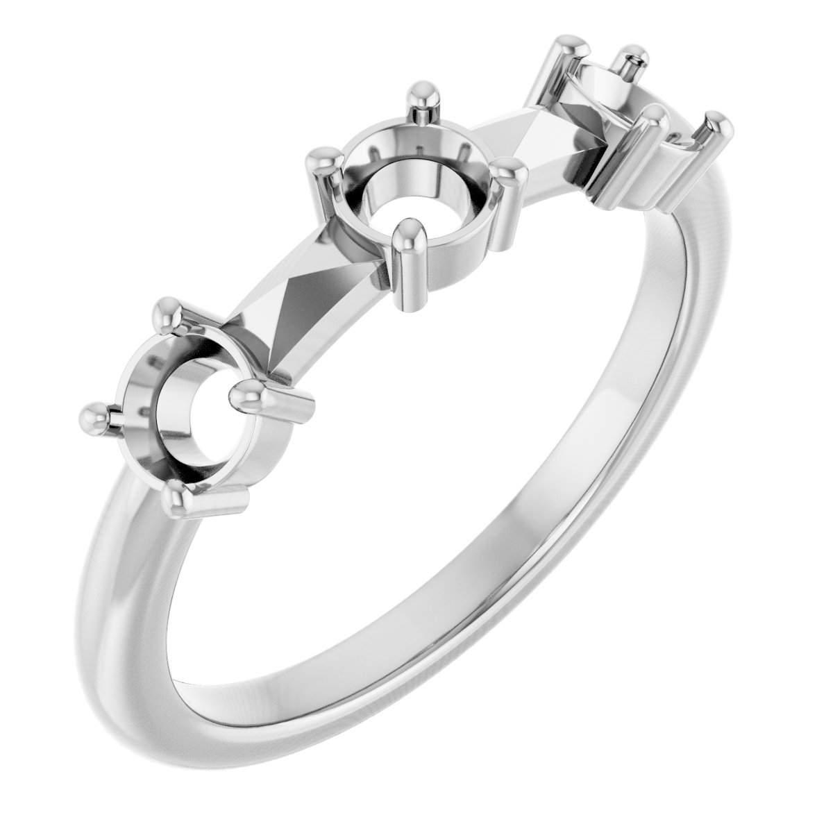 Five-Stone Geometric Anniversary Band
