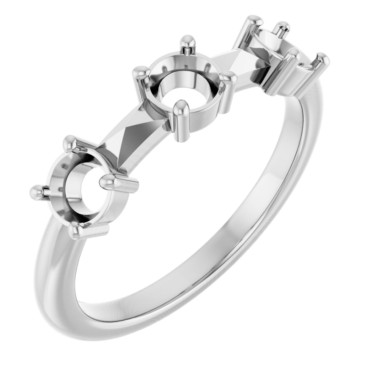 Five-Stone Geometric Anniversary Band