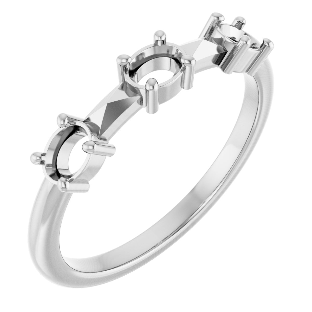 Five-Stone Geometric Anniversary Band