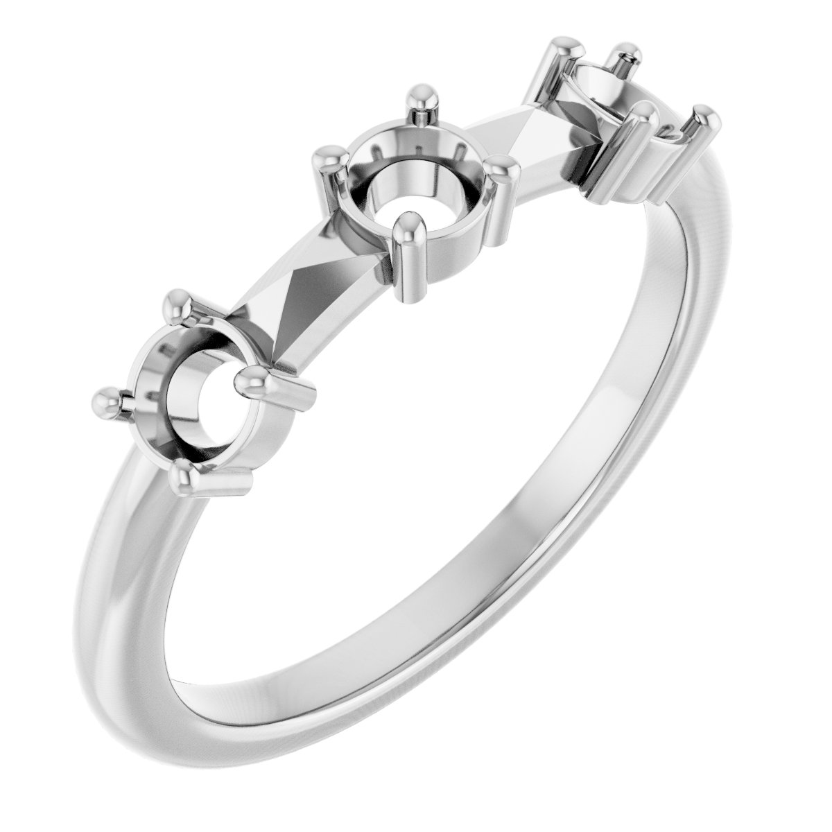 Five-Stone Geometric Anniversary Band