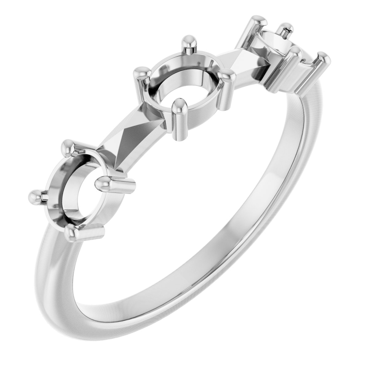 Five-Stone Geometric Anniversary Band
