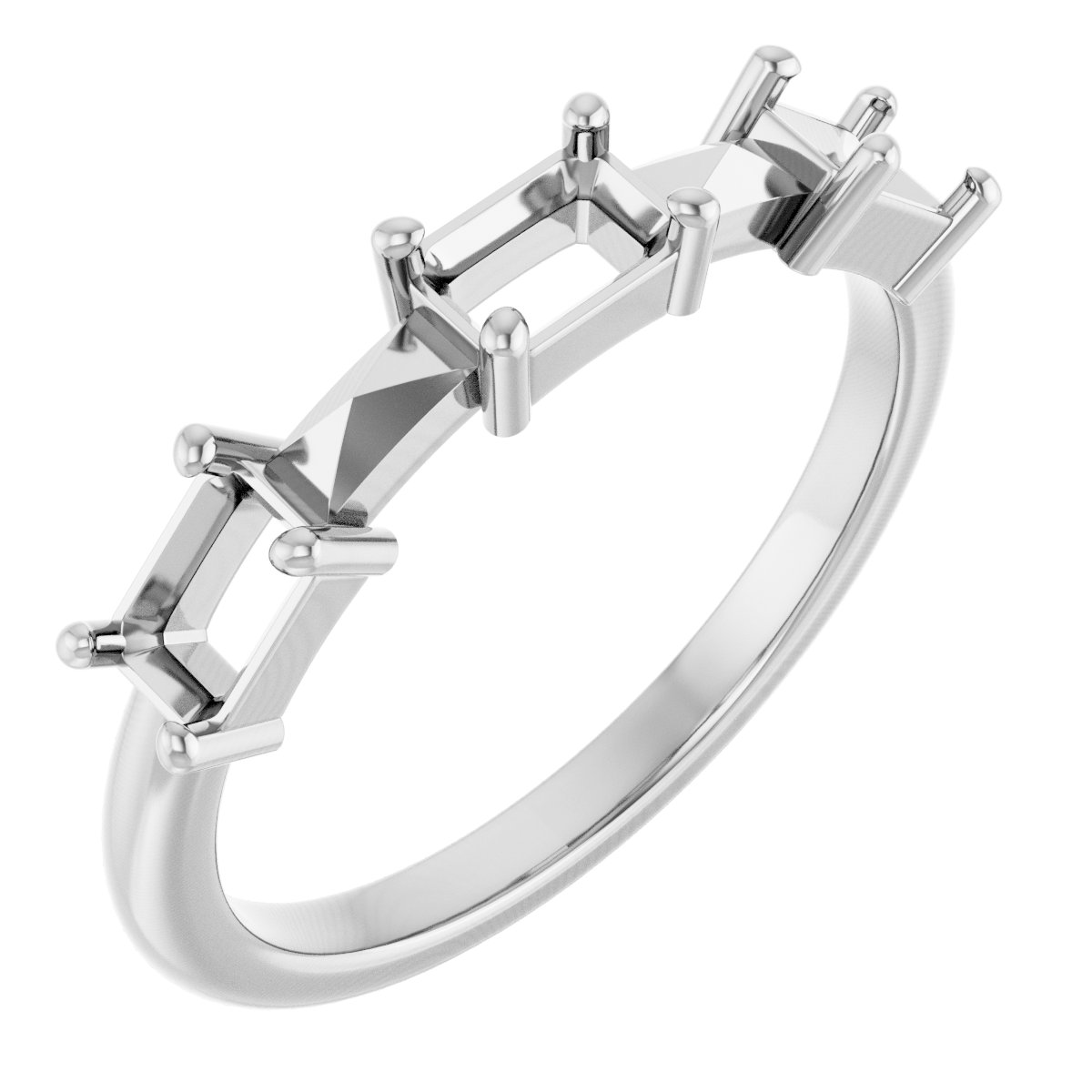 Five-Stone Geometric Anniversary Band