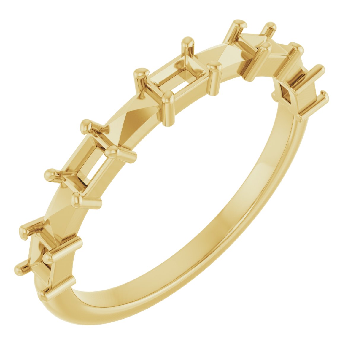 Five-Stone Geometric Anniversary Band