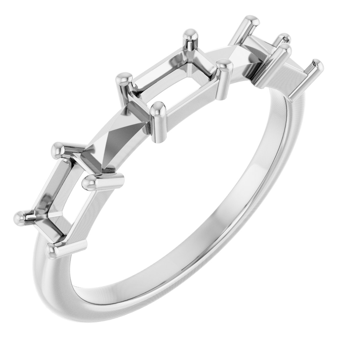 Five-Stone Geometric Anniversary Band