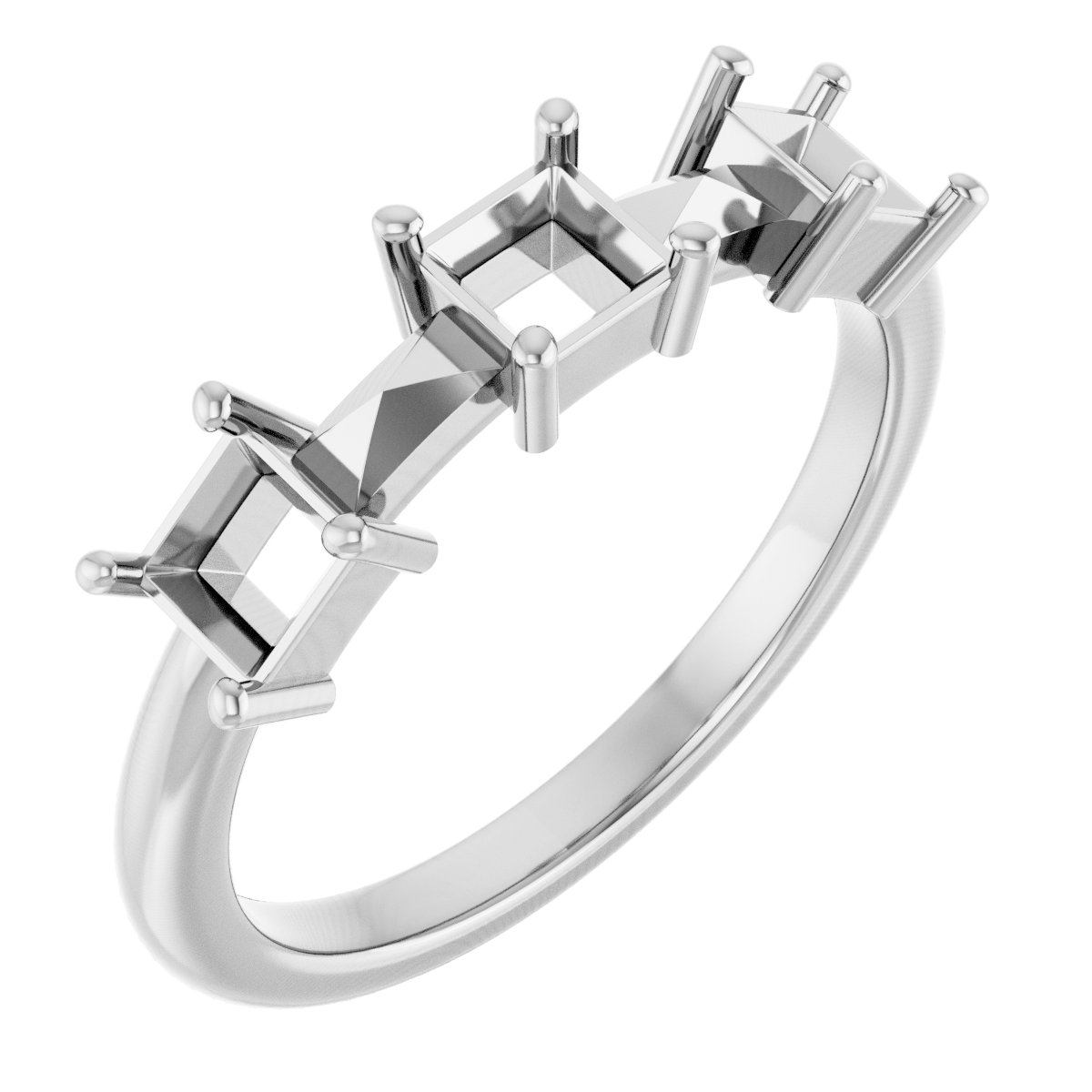 Five-Stone Geometric Anniversary Band
