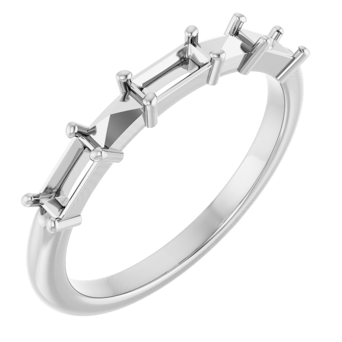 Five-Stone Geometric Anniversary Band