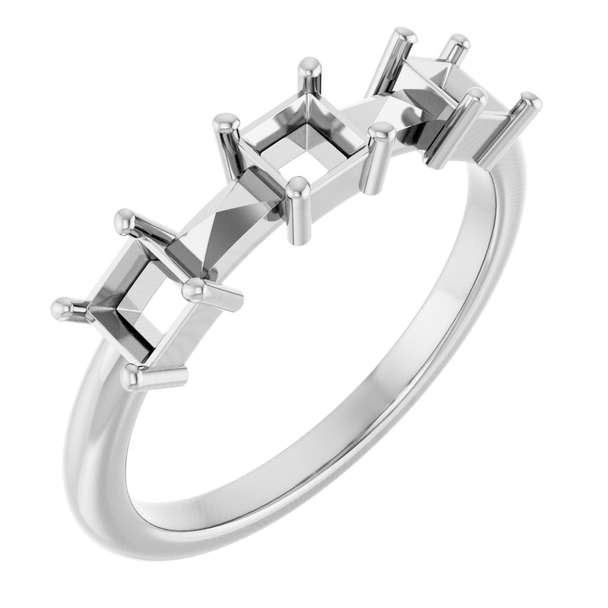 Five-Stone Geometric Anniversary Band