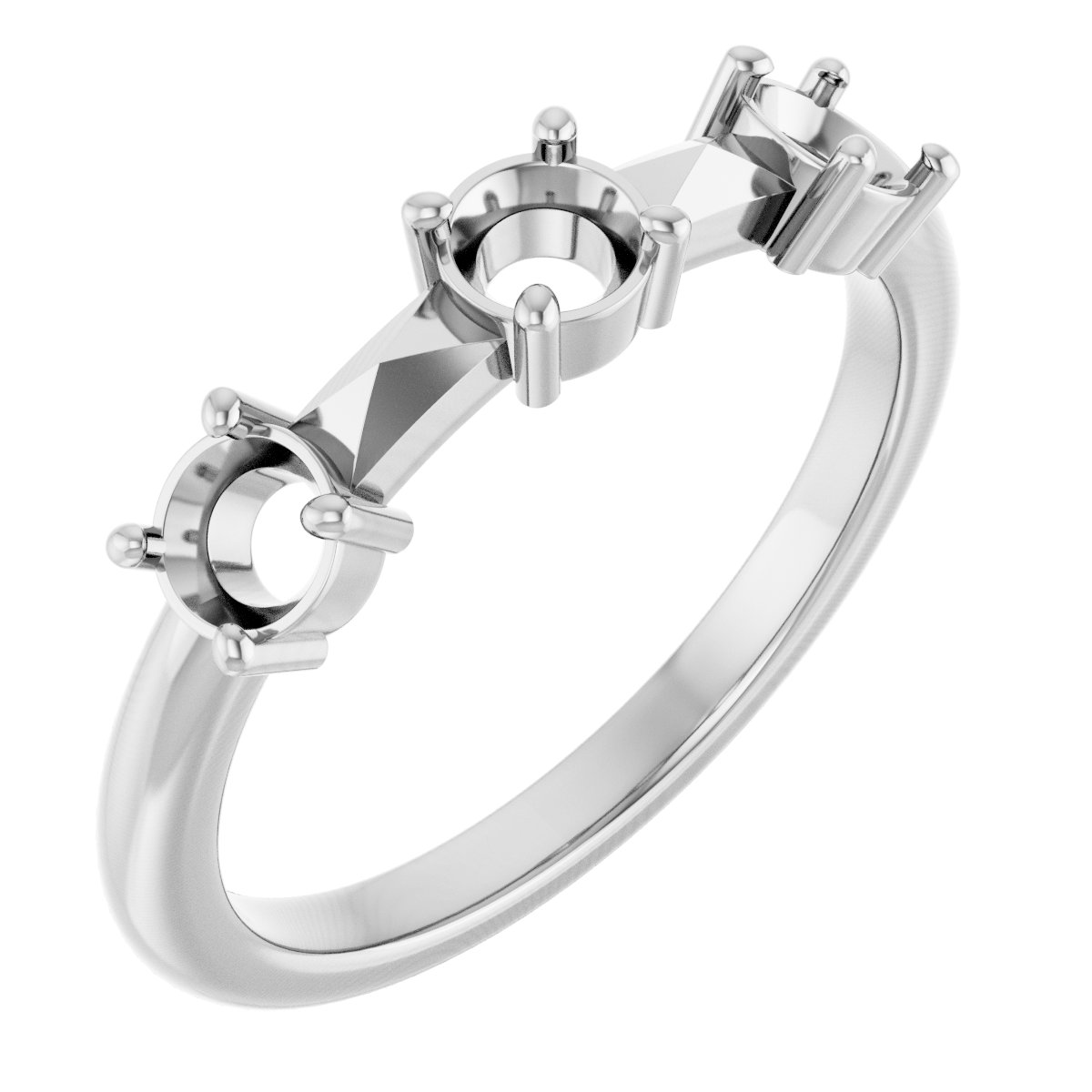 Five-Stone Geometric Anniversary Band