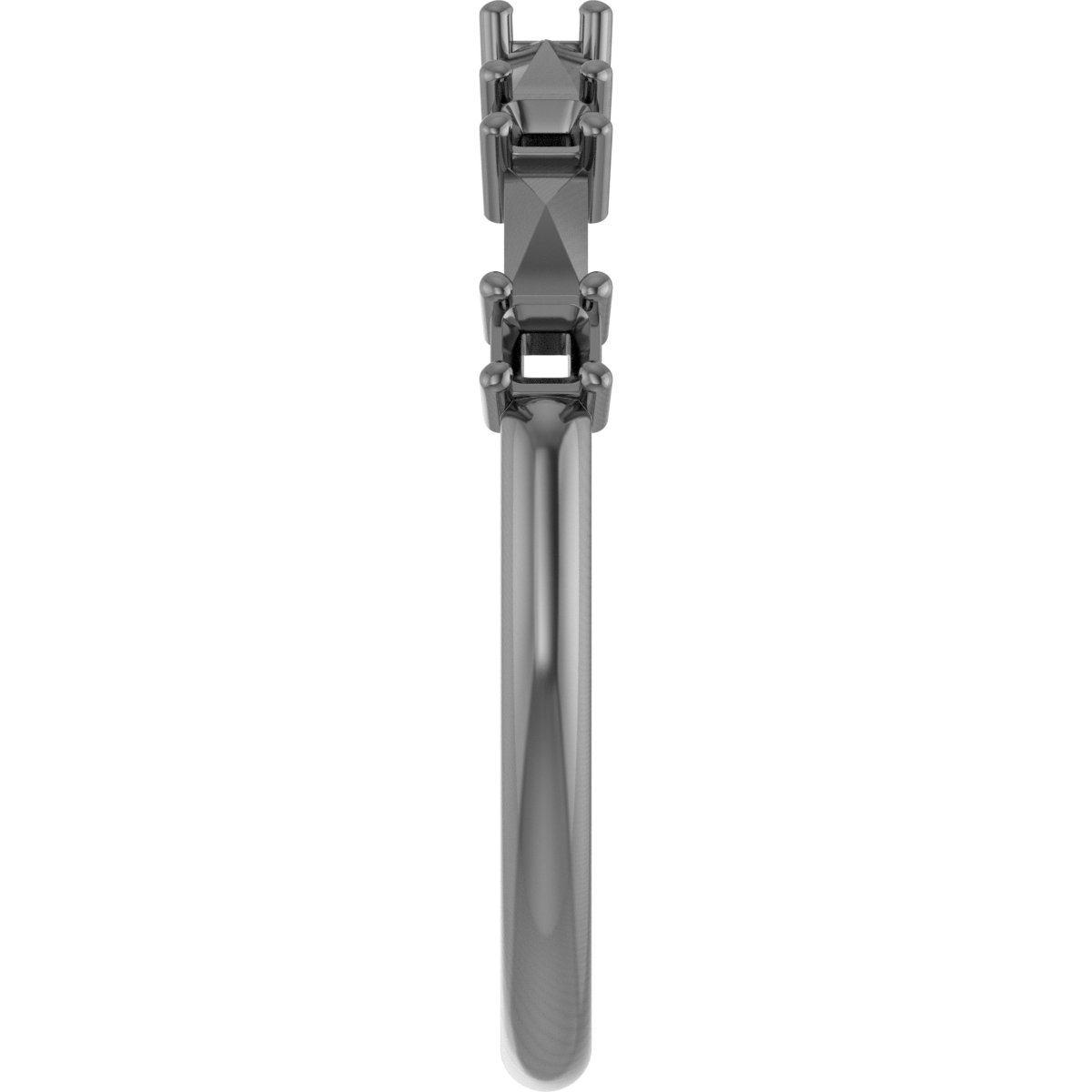 4.5 x 3 mm Emerald Anniversary Band Mounting view 4