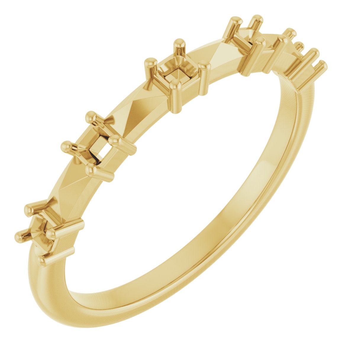 Five-Stone Geometric Anniversary Band