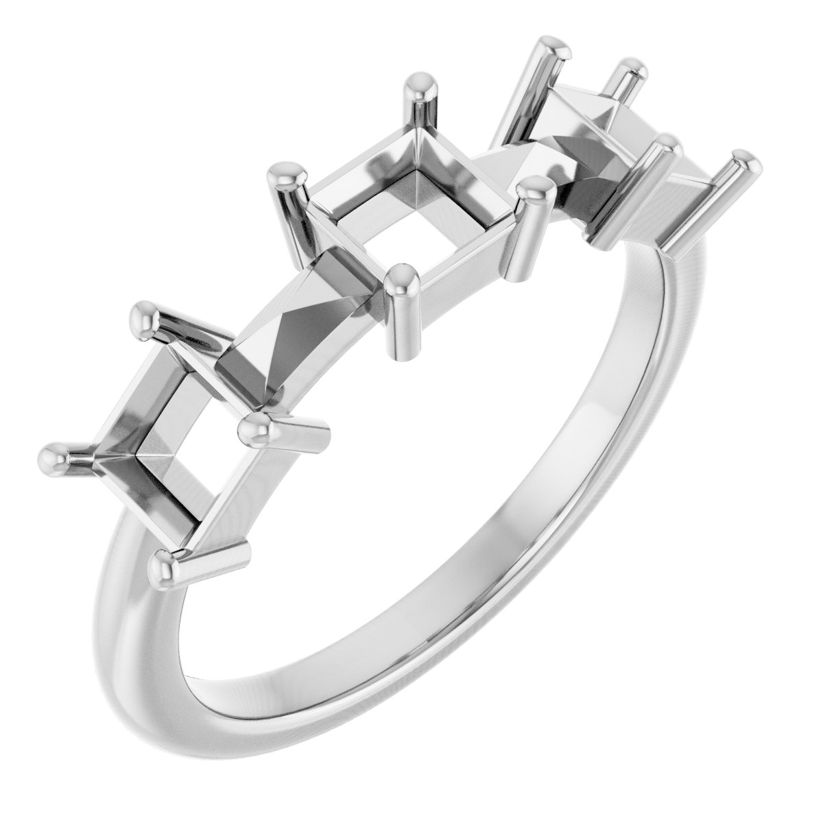Five-Stone Geometric Anniversary Band