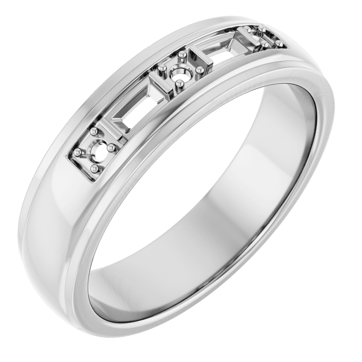 art deco wedding band
