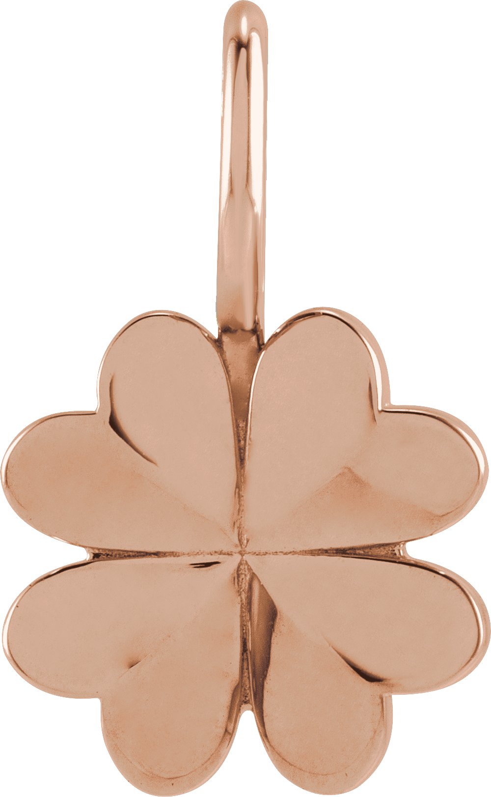 14K Rose Four Leaf Clover Charm or Pendant Ref 19210827