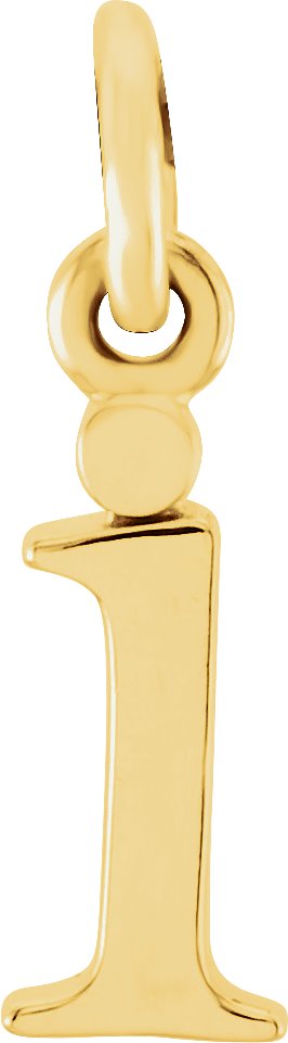 14K Yellow Lowercase Initial I Pendant Ref 5692079