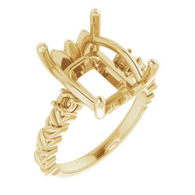 Accented Floral Engagement Ring