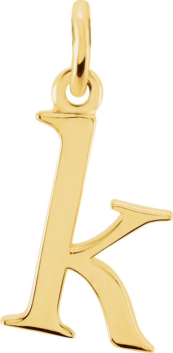 14K Yellow Lowercase Initial K Pendant Ref 5692086